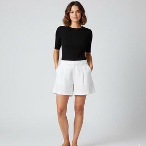 MICHAEL Michael Kors Women's Cream Linen Shorts